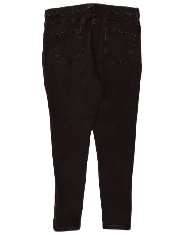 Damskie dżinsy M&Co Jegging UK 18 XL W36 L29 Czarna bawełna