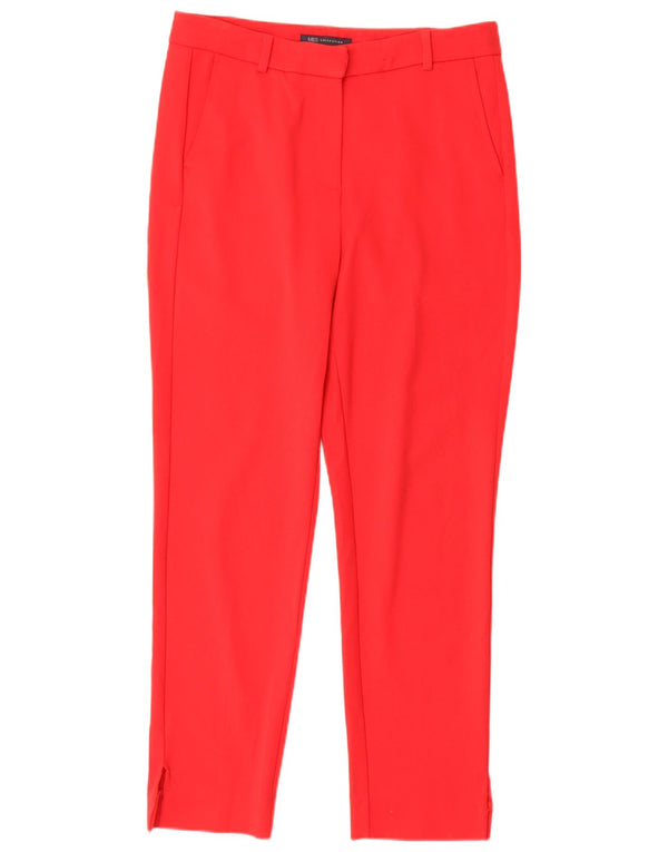 Damskie spodnie garniturowe Marks & Spencer UK 10 Small W27 L27 Czerwony poliester