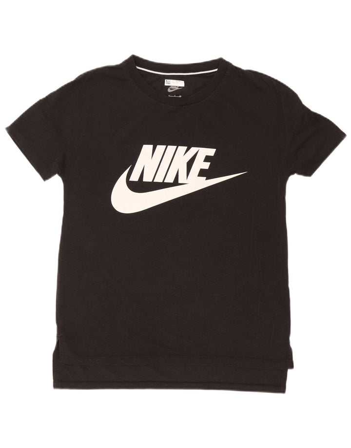 Męski T-shirt z grafiką Nike, mały, czarny, modal