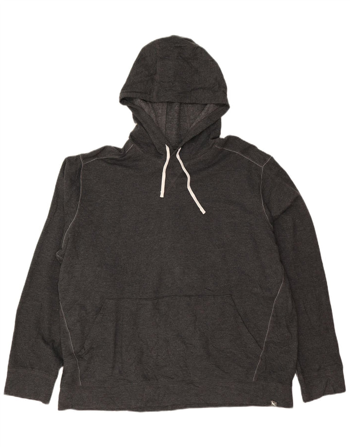 EDDIE BAUER Męski sweter z kapturem XL, szary, bawełniany