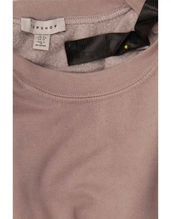 Damski sweter oversize Topshop UK 16, duży, różowy poliester