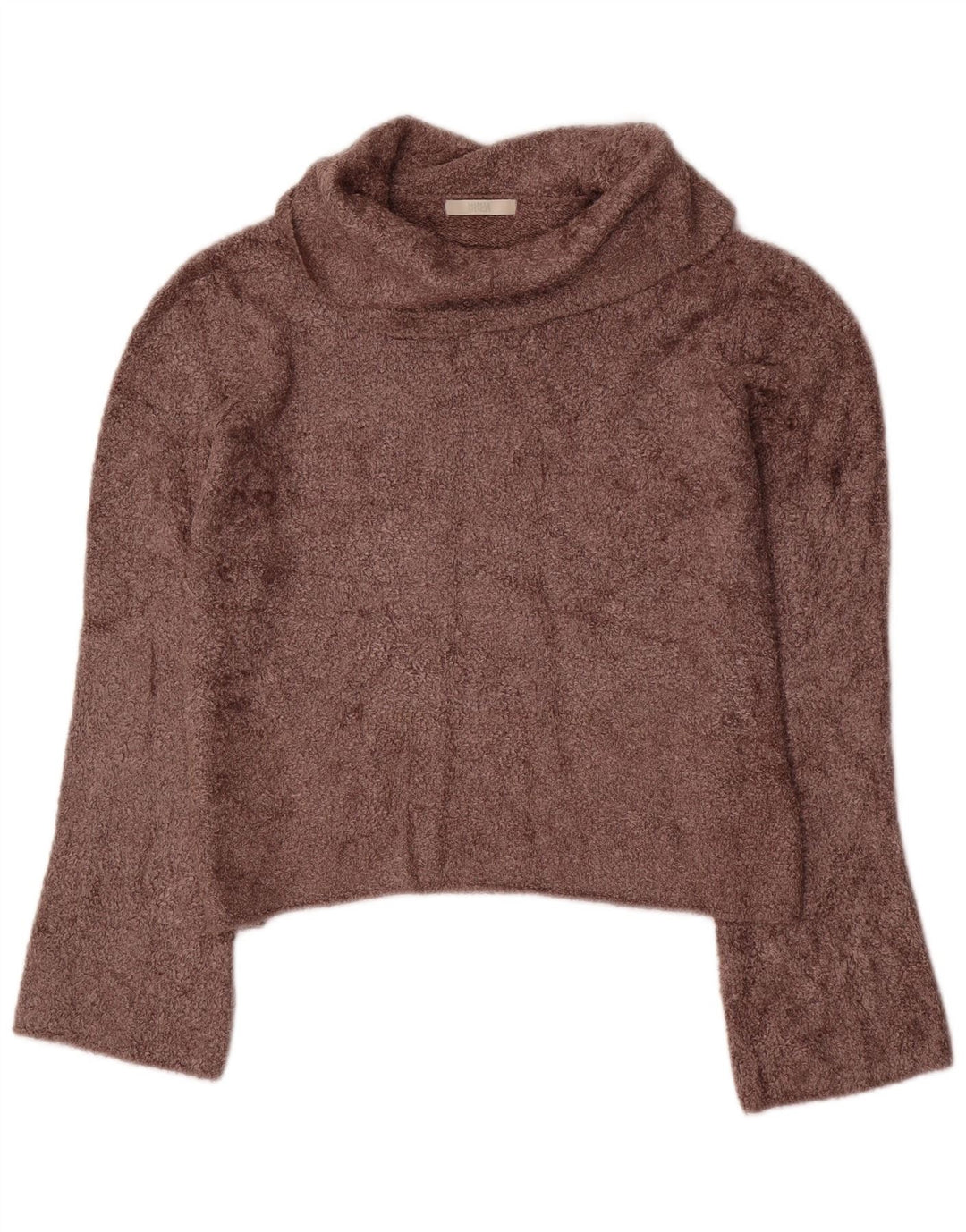 Marks & Spencer Damski sweter z golfem UK 12 Średni brązowy wiskoza