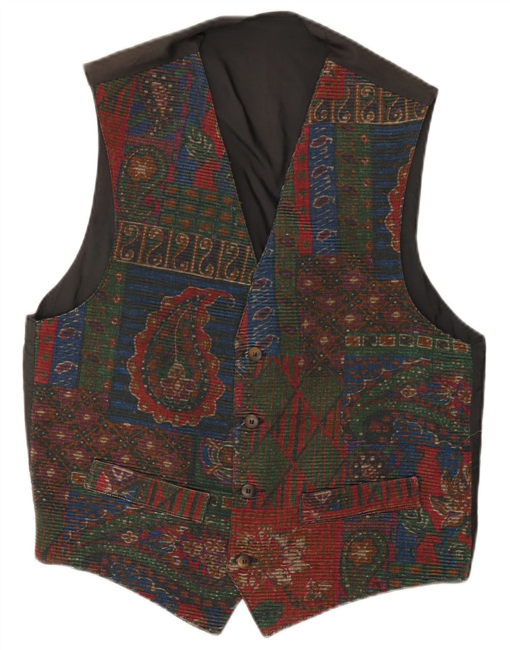 Vintage męska kamizelka mała wielobarwna paisley