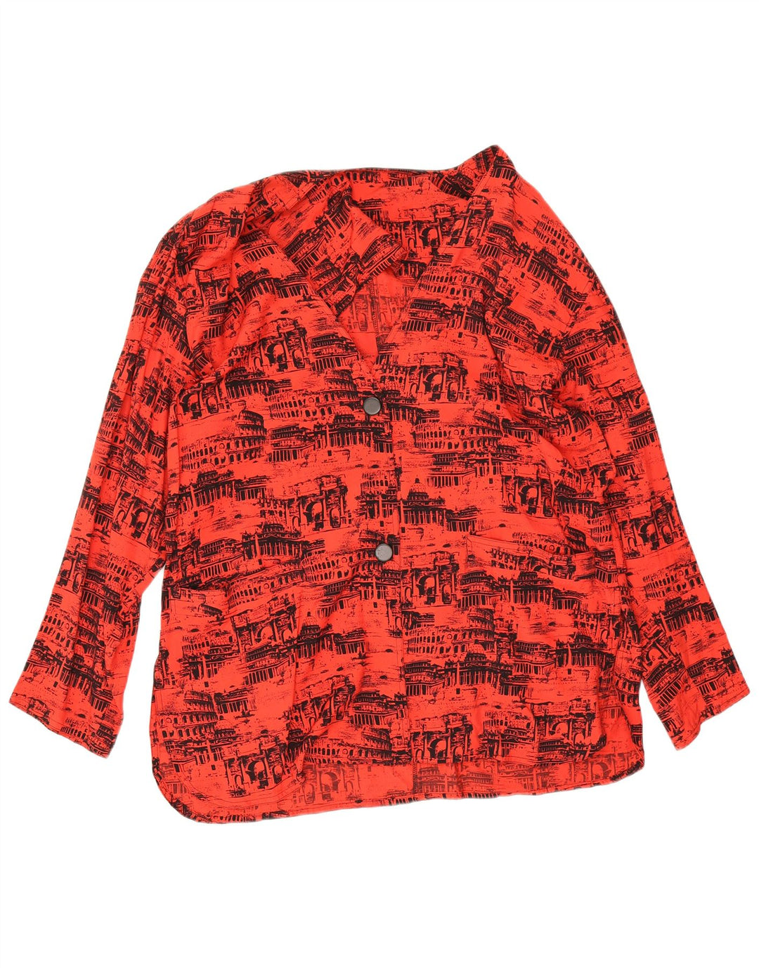 Dwuczęściowy damski zestaw graficzny, oversize w stylu vintage IT 46, duża czerwona wiskoza