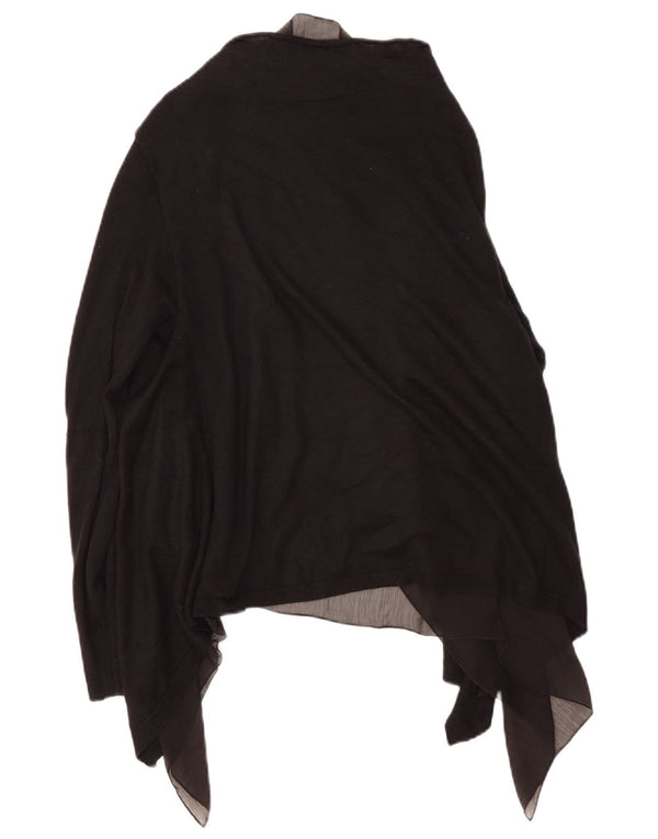 Damski asymetryczny sweter rozpinany ZARA UK 12 Średni czarny akryl