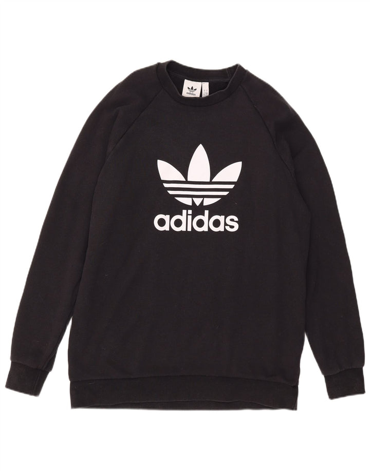 Adidas Męska bluza z grafiką, duża, czarna, bawełniana