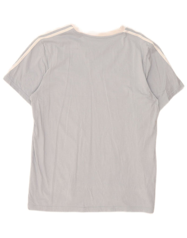 Damska koszulka Adidas Top UK 16/18 Duża niebieska bawełna