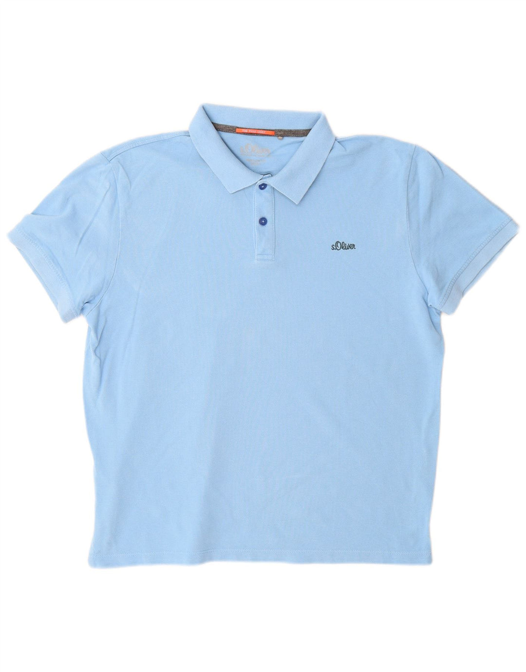 S.OLIVER Womens Regular Fit Polo Shirt UK 16 Large Blue
