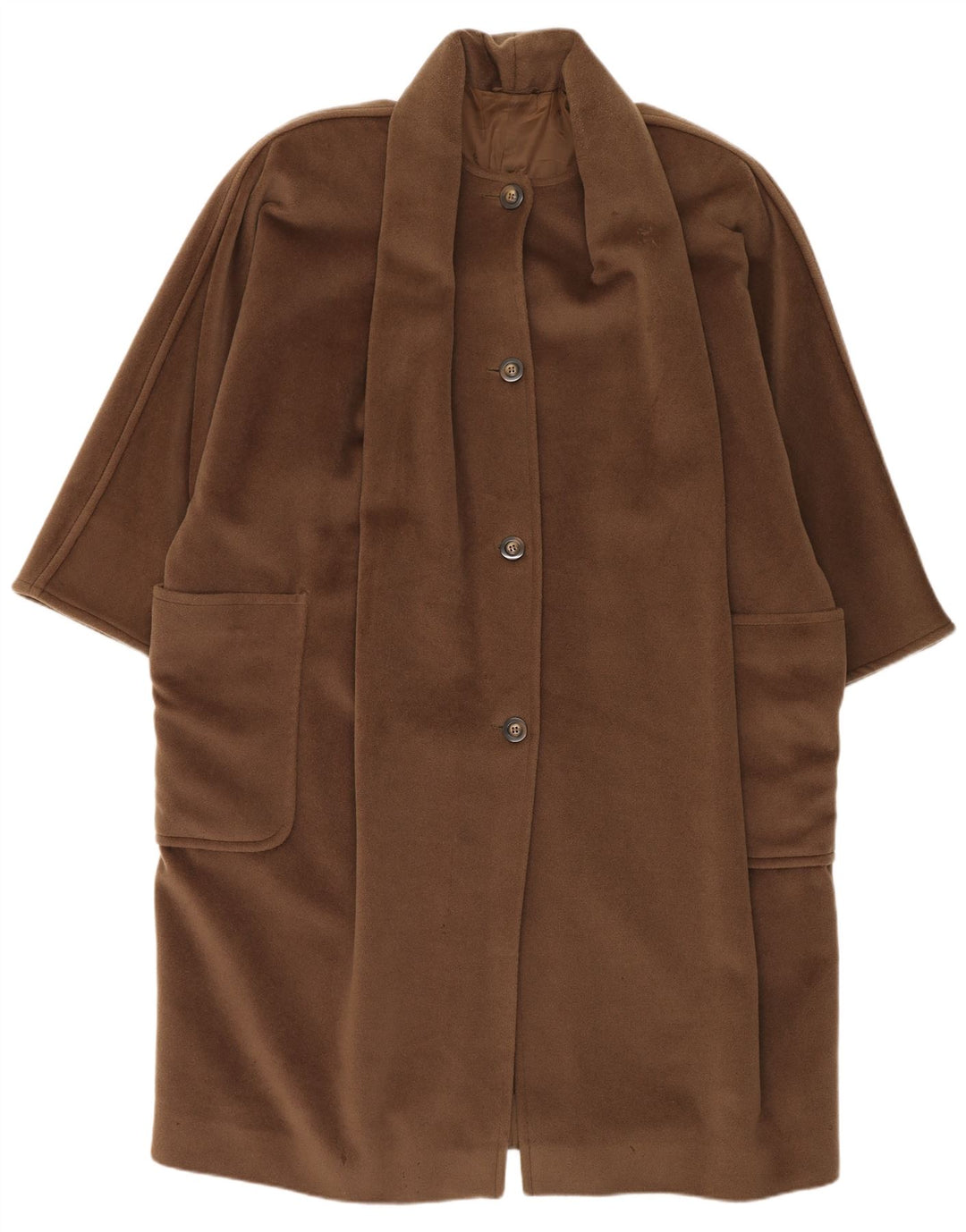 Max Mara Damski płaszcz oversize UK 12 Średni brązowy wełniany