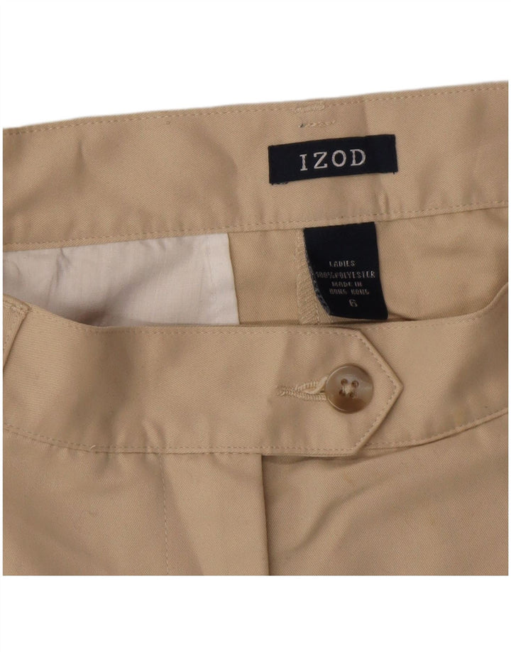 Damskie spodenki chino IZOD US 6 Medium W28 beżowy poliester