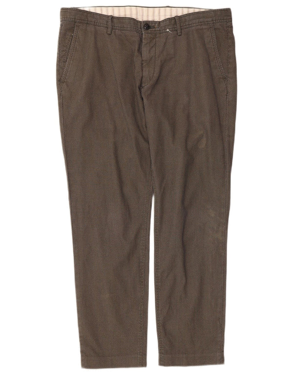 Męskie spodnie Chino Massimo Dutti EU 46 XL W36 L28 Khaki Check