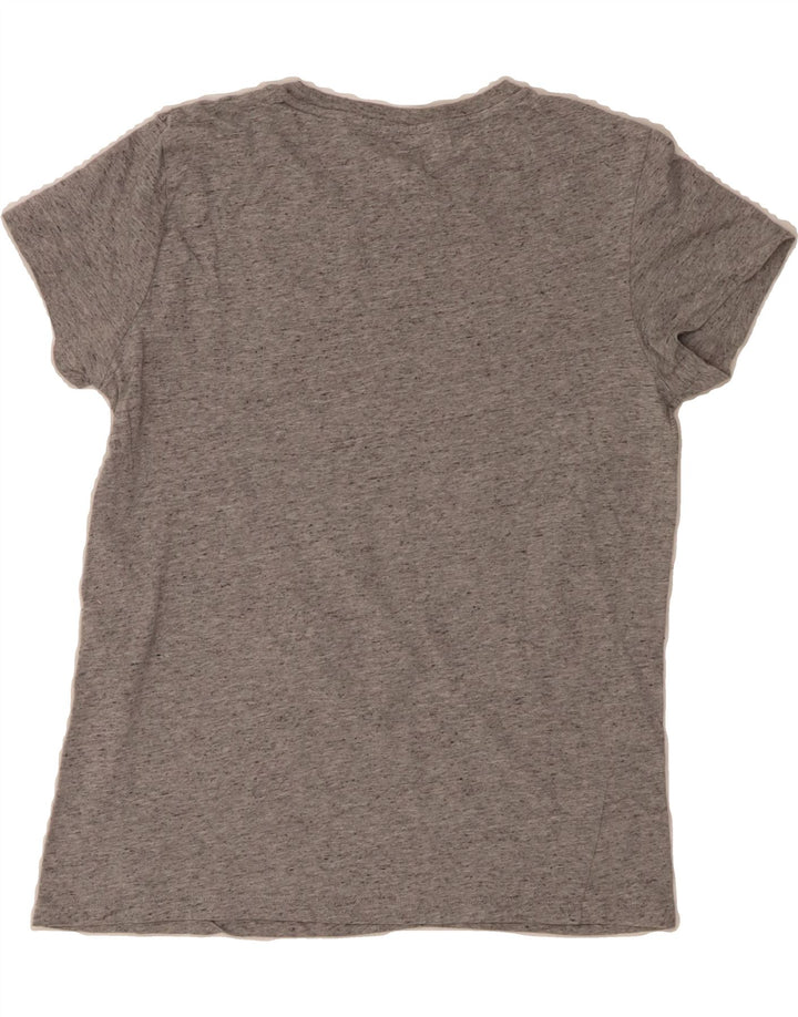 LEVI'S Womens Graphic T-Shirt Top UK 10 Small Grey Flecked Vintage Levi's and Second-Hand Levi's from Messina Hembry 
