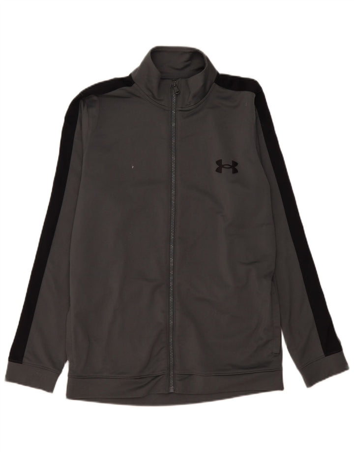 Męska kurtka dresowa Under Armour z poliestru w kolorze średnioszarym