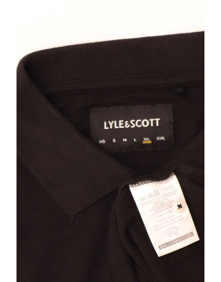 Męska koszulka polo Lyle & Scott XL, czarna, bawełniana
