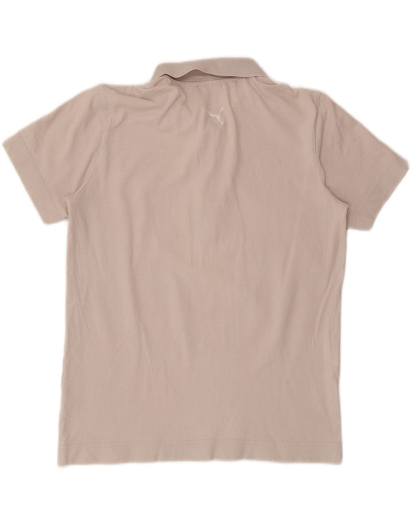 Męska koszulka polo Puma, mała, szara, z blokami kolorów