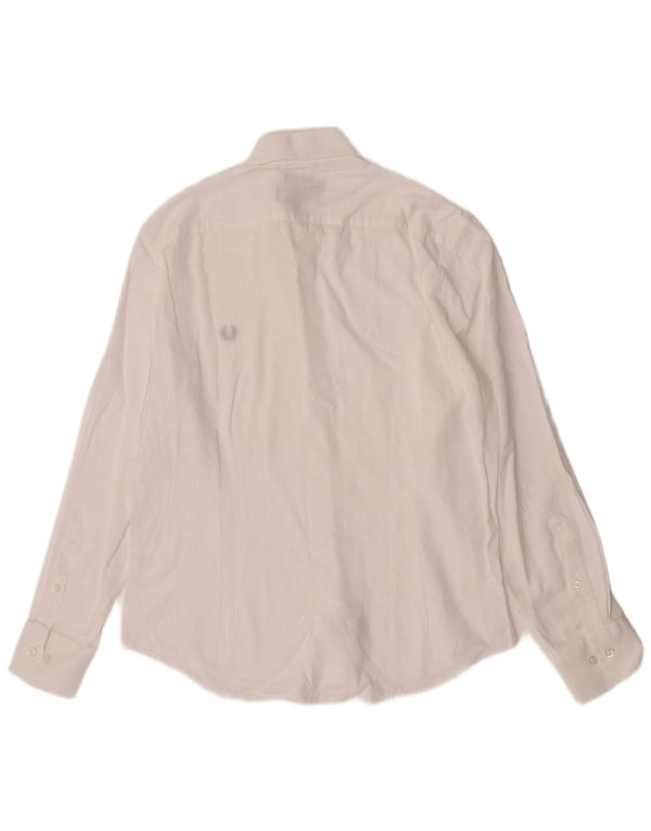 Męska koszula o dopasowanym kroju Fred Perry, duża, biała, bawełniana