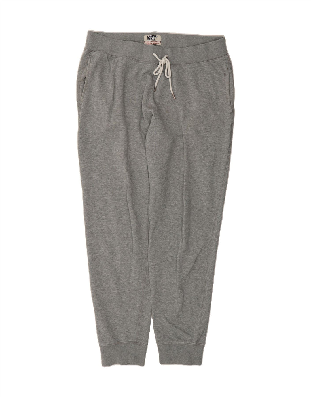 LANDS END Mens Tracksuit Trousers Joggers Medium Grey Cotton Vintage Lands End and Second-Hand Lands End from Messina Hembry 