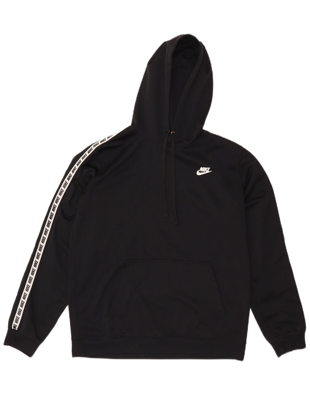Męski sweter z kapturem Nike z grafiką, średni czarny poliester