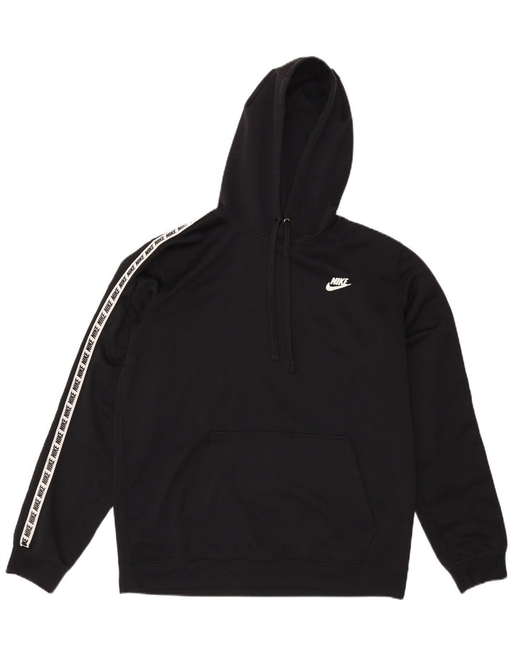 Męski sweter z kapturem Nike z grafiką, średni czarny poliester