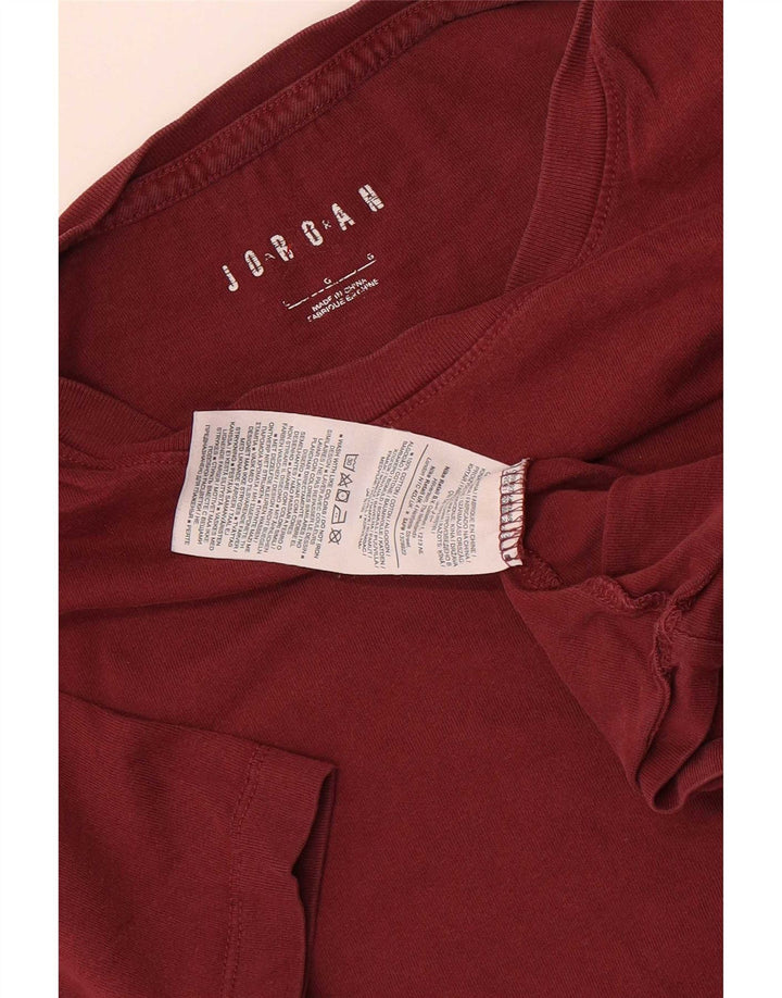 T-shirt męski Jordan, duży, bordowy, bawełniany