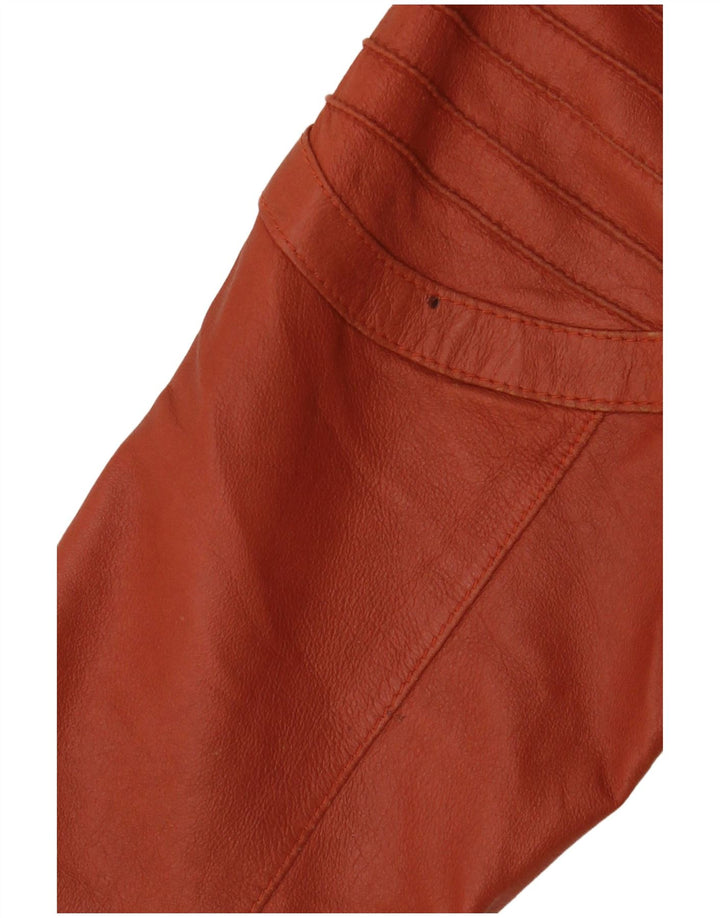 ELEGANCE PARIS Damska marynarka zapinana na 2 guziki UK 20 2XL Brązowa skóra