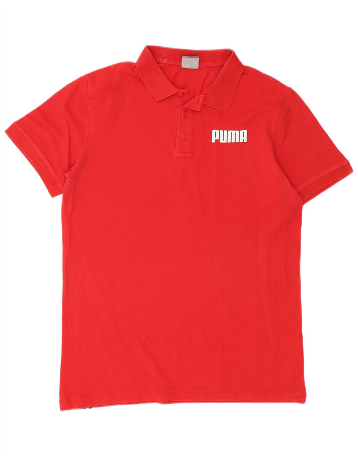 Męska koszulka polo Puma, bawełniana, średnia czerwona