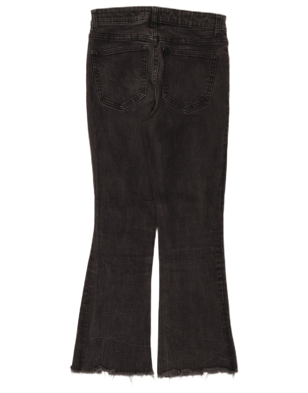 Damskie jeansy rozkloszowane ZARA EU 38 Small W28 L25 Czarna bawełna