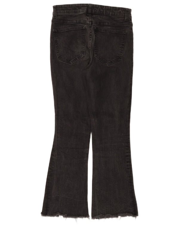 Damskie jeansy rozkloszowane ZARA EU 38 Small W28 L25 Czarna bawełna