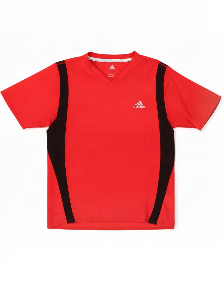 Adidas Męska koszulka Top Medium Red Colorblock Poliester