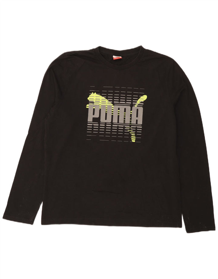 Męska koszulka z grafiką Puma z długim rękawem XL, czarna