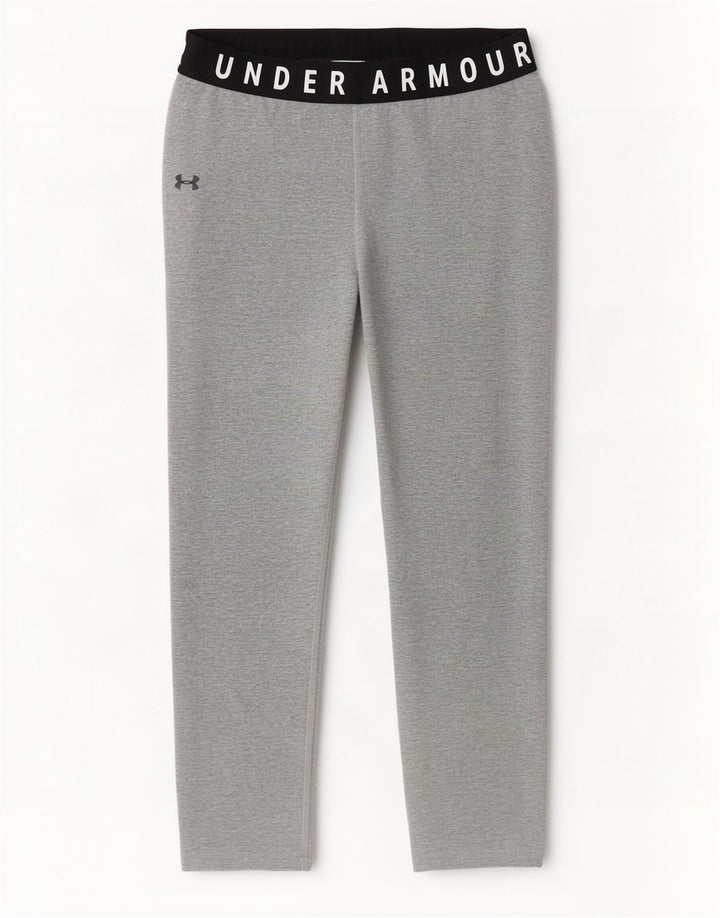 Damskie legginsy Capri Under Armour Graphic UK 8, małe, szare, z blokami kolorów