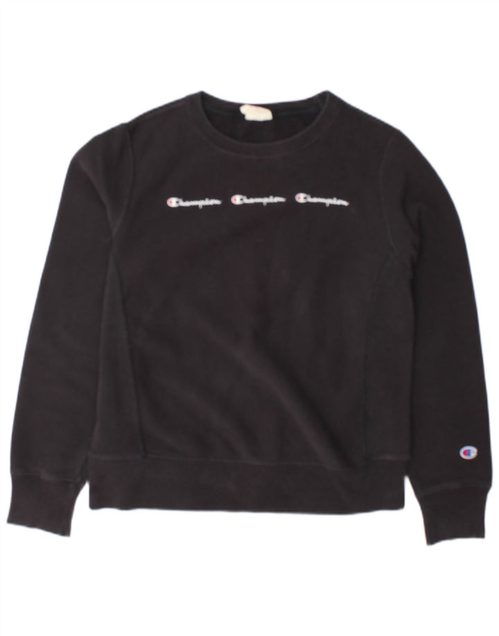 Damska bluza Champion Graphic Oversize Sweter UK 10 Small Black