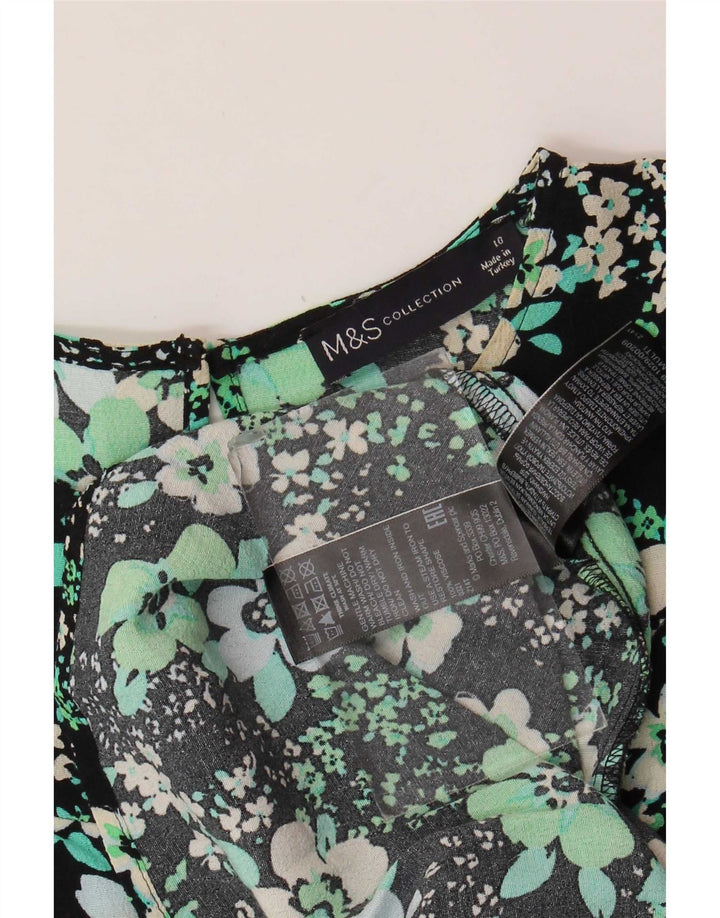 Marks & Spencer Damska sukienka maxi UK 10 Small, wielokolorowa wiskoza w kwiaty