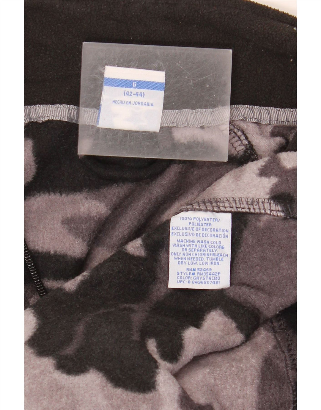 Męska kurtka polarowa STARTER UK 42/44, duża, szara, kamuflaż, poliester