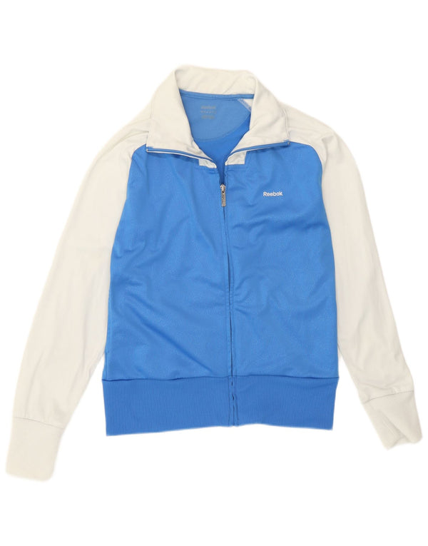 Damska kurtka dresowa Reebok UK 14 Sportowa, w kolorze średnioniebieskim