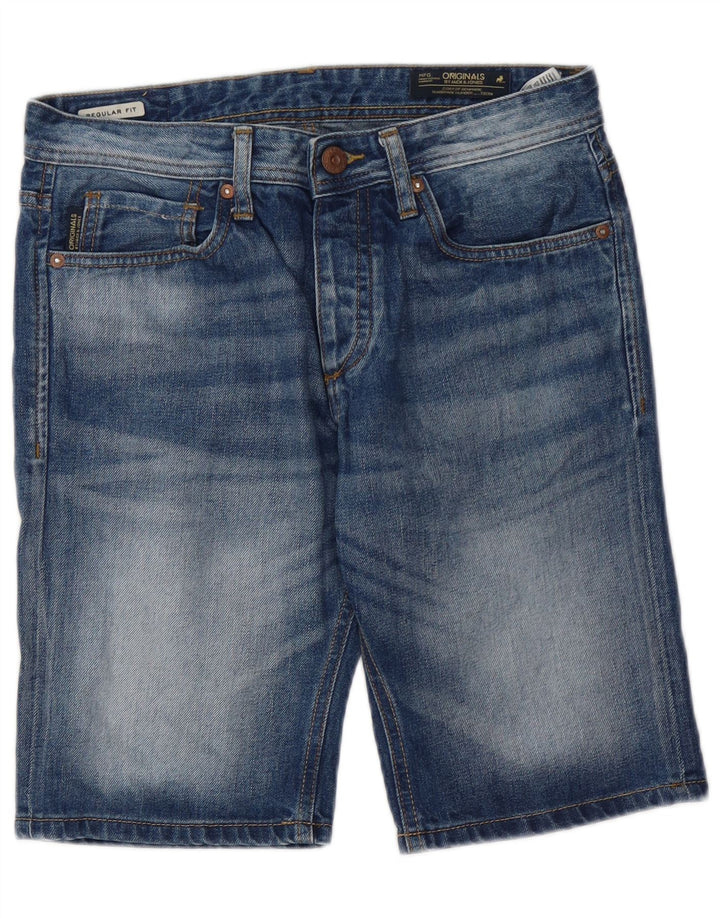 Męskie spodenki jeansowe Jack & Jones o regularnym kroju, małe W29, niebieskie, bawełniane