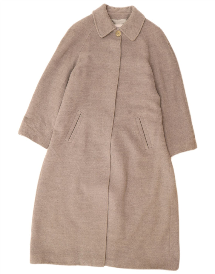 Płaszcz damski w stylu vintage EU 38 Średni szary, dziewicza wełna