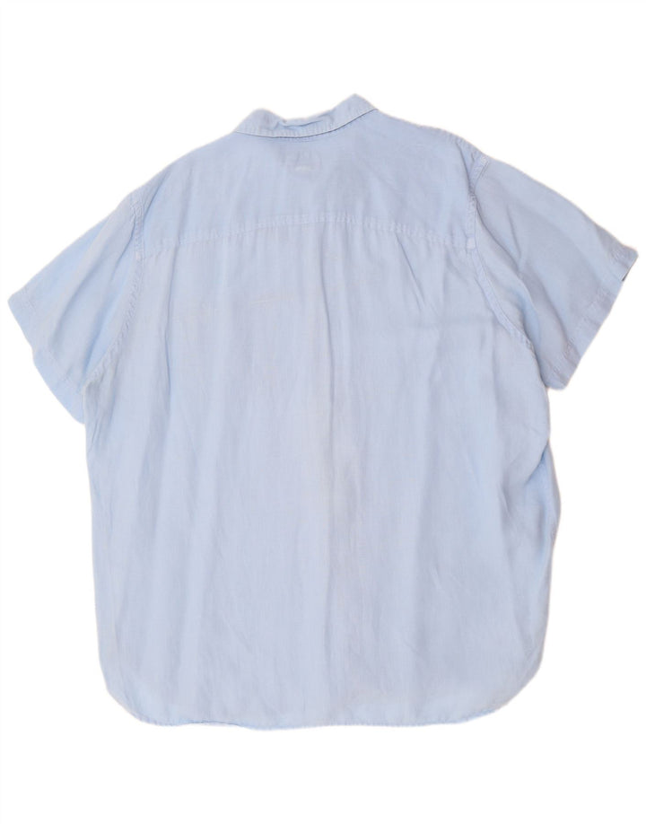 Męska koszula z krótkim rękawem TIMBERLAND o regularnym kroju 3XL niebieska