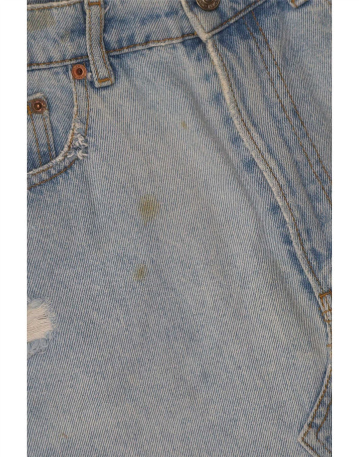 Zara Damska spódnica jeansowa mini w trudnej sytuacji, średnia W28, niebieska bawełna