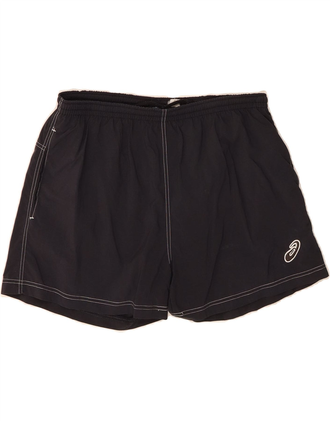 ASICS Mens Graphic Swimming Shorts XL Black Polyamide Vintage Asics and Second-Hand Asics from Messina Hembry 