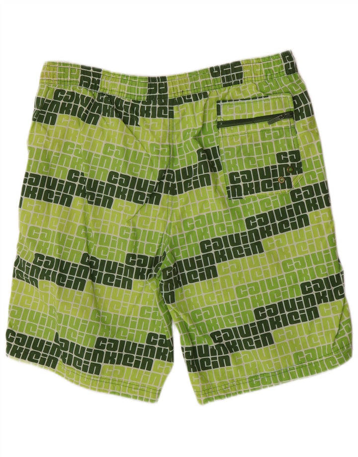 Męskie spodenki kąpielowe Calvin Klein Graphic, duże, zielone, nylonowe