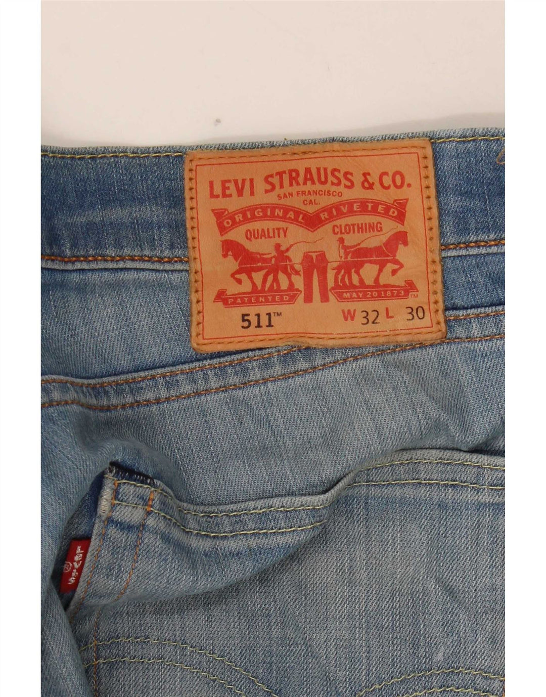 Męskie jeansy Levi's 511 Slim W32 L30 Niebieska bawełna