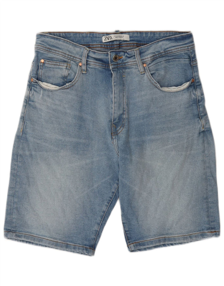 Męskie spodenki jeansowe Zara EU 42 Large W32, niebieska bawełna