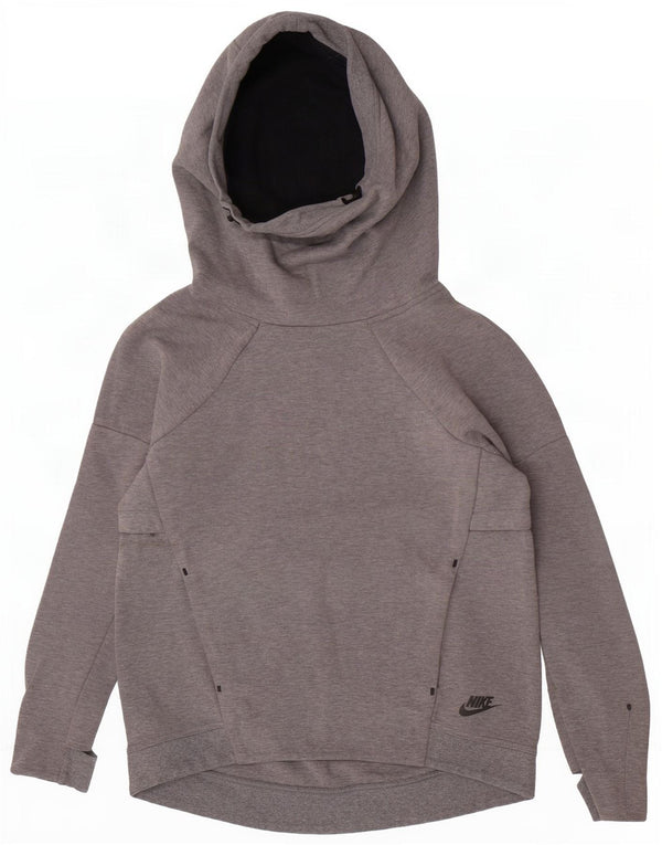Damska bluza z kapturem Nike UK 10, mała, szara, nakrapiana bawełna
