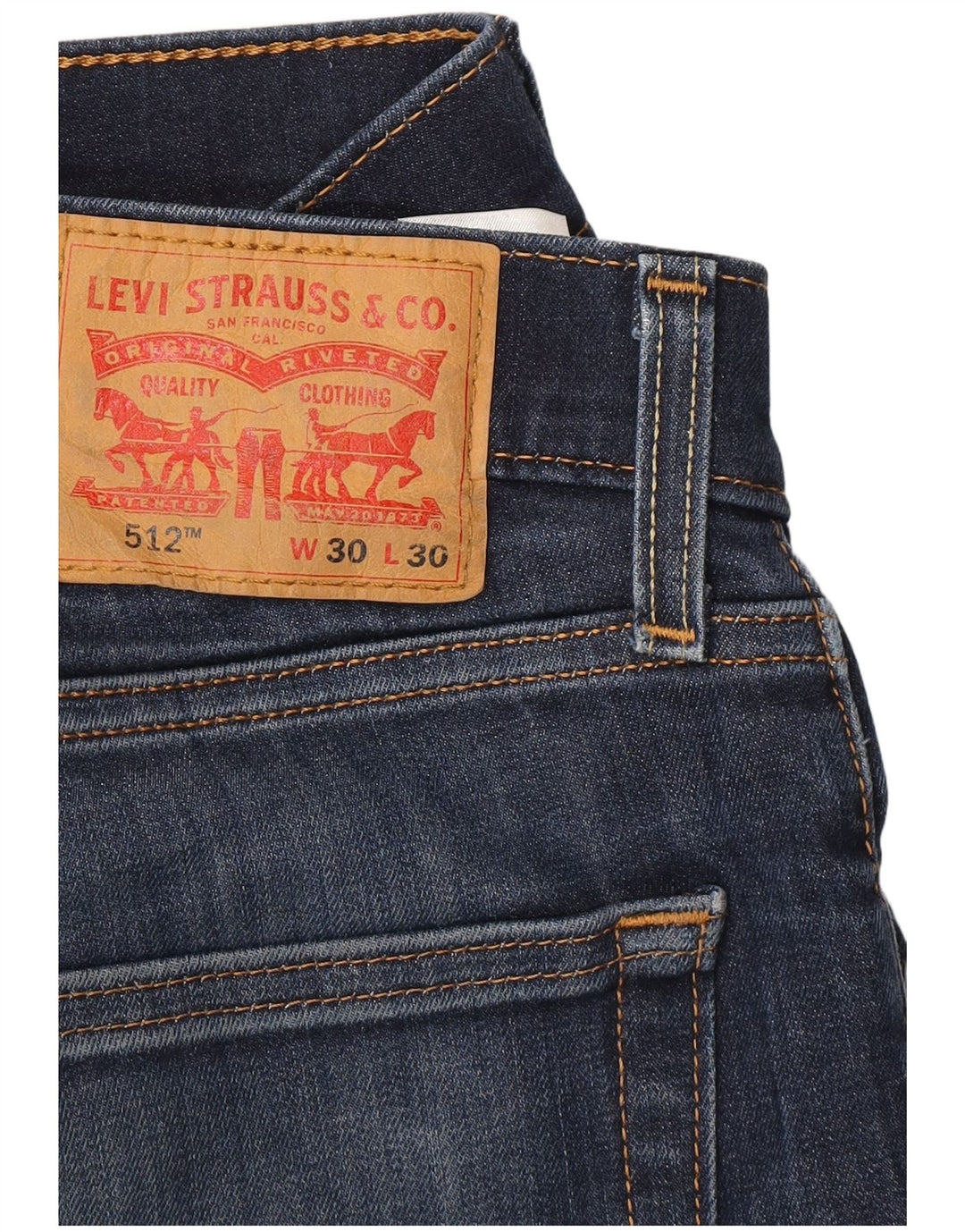 Męskie jeansy Levi's 512 Slim Tapered W30 L30 Niebieskie bawełniane