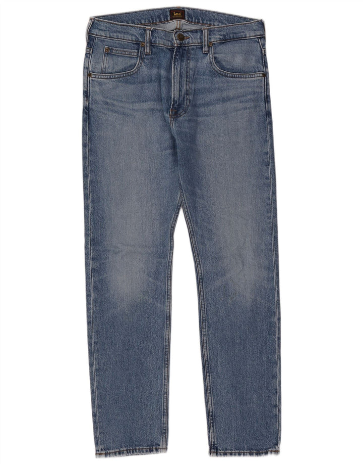 Męskie jeansy Lee Rider Slim W32 L32 Niebieskie bawełniane