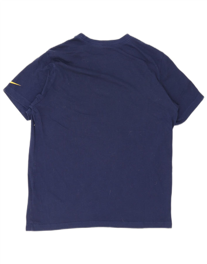 Męski T-shirt z grafiką Nike, średni, granatowy, bawełniany