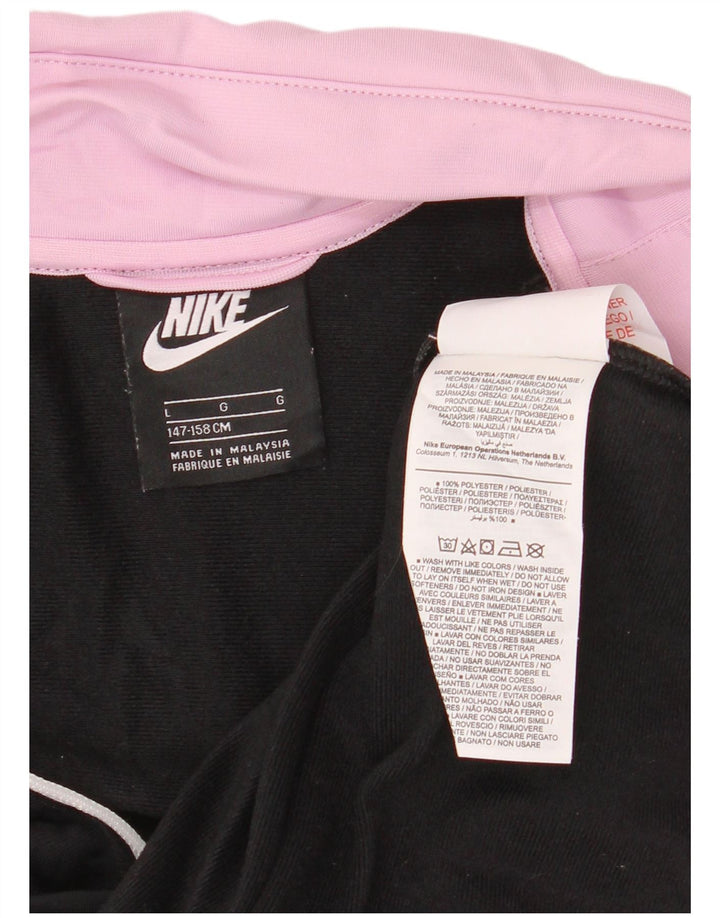 Chłopięca kurtka dresowa Nike 12-13 lat, duża, różowa, z blokami kolorów, poliestrowa
