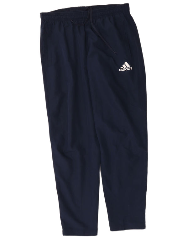Męskie spodnie dresowe Adidas z grafiką, duże, granatowe, z poliestru