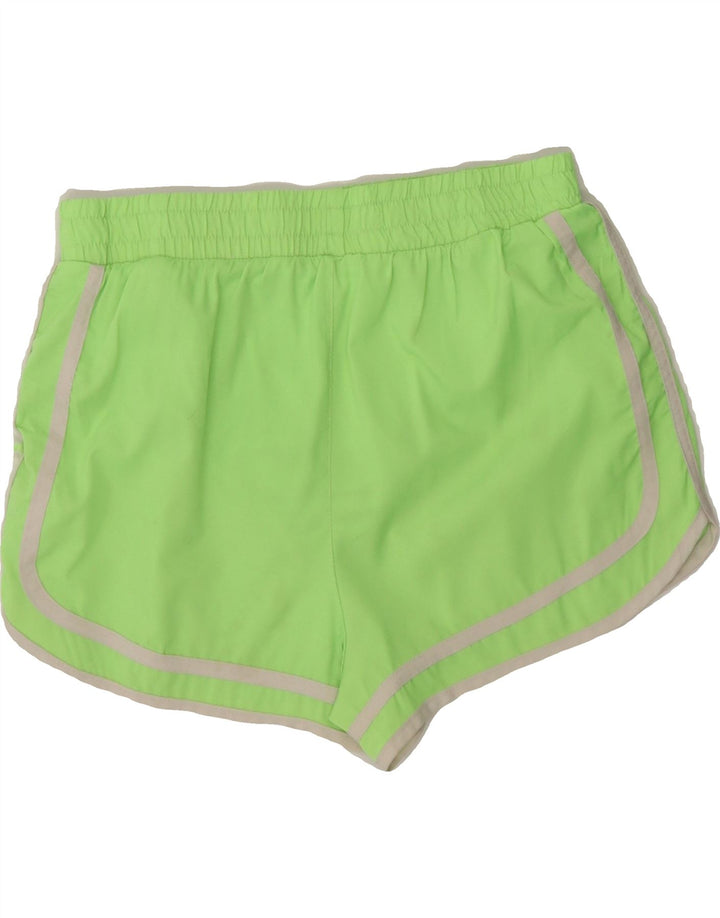 CHAMPION Womens Sport Shorts UK 18 XL Green Polyester Vintage Champion and Second-Hand Champion from Messina Hembry 